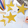 80Pcs 2 Colors Paper Glitter Star Wall Decoration AJEW-SP0001-12-3