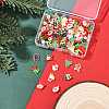 100Pcs 10 Styles Christmas Luminous Resin Cabochons RESI-FS0002-40-7