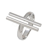 304 Stainless Steel Cuff Rings for Women RJEW-L133-04P-2