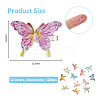 120Pcs 12 Colors Butterfly Resin Cabochon MRMJ-FH0001-44-2