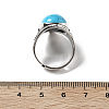 Synthetic Turquoise Adjustable Rings G-P560-03AS-11-5