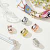 6Pcs 3 Colors Alloy Scarf Buckle Ring AJEW-AR0005-17-4