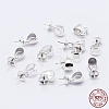 925 Sterling Silver Cup Pearl Bail Pin Pendants STER-F036-07S-3mm-3