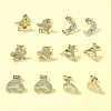 12Pcs 6 Styles 304 Stainless Steel Stud Earring Findings FIND-FS0002-39-7