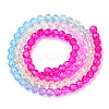 Transparent Glass Beads Strands GLAA-E036-07O-3