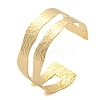 Ion Plating(IP) 304 Stainless Steel Textured Hollow Open Cuff Bangles BJEW-S151-01G-04-1