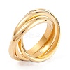 Ion Plating(IP) Unisex 304 Stainless Steel Finger Rings RJEW-K233-06D-G-2