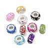 Opaque Resin Rondelle European Beads RESI-Z046-03-1