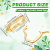 2Pcs 2 Colors 925 Sterling Silver Peanut Twister Clasps FIND-PH0025-43-2