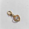 Heart Alloy Cubic Zirconia Pendant Decoration HJEW-PH01921-06-1