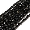 Natural Obsidian Beads Strands G-I351-A08-1