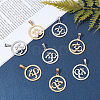 Yoga 304 Stainless Steel Pendants STAS-UN0013-51-4