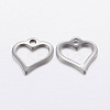 Tarnish Resistant 304 Stainless Steel Open Heart Charms LS-STAS-F159-38P-2