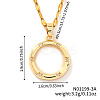 Fashionable Brass Clear Cubic Zirconia Flat Round Pendant Necklaces Women's Versatile Accessory MS7483-1-2
