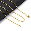 2mm Rack Plating Brass Satellite Chain Necklaces for Women Men MAK-L044-33G-1