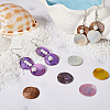 160Pcs 8 Colors Spray Painted Natural Akoya Shell Pendants SHEL-SC0001-38-4