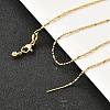 Brass Column Ball Chain Adjustable Slider Necklaces NJEW-E157-04G-1