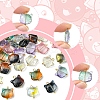 50Pcs Glass Pendants PALLOY-FS00030-3