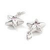 Brass with Cubic Zirconia Pendants KK-P271-38B-02P-2