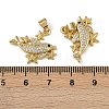 Brass Micro Pave Cubic Zirconia Pendants KK-I358-064G-06-3