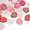 Beadthoven 30Pcs 6 Colors Valentine's Day Opaque Acrylic Pendants SACR-BT0001-03-12
