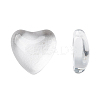 Transparent Glass Heart Cabochons GGLA-R021-8mm-1