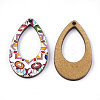 Printed Basswood Pendants X-WOOD-S045-001B-2
