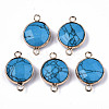 Synthetic Turquoise Links Connectors G-N326-86A-02-1