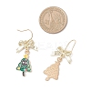 4 Pairs 4 Styles Christmas Theme Alloy Enamel Dangle Earrings EJEW-JE06562-5