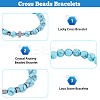 9Pcs 9 Style Natural & Synthetic Mixed Stone & Synthetic Hematite Cross Beaded Stretch Bracelets Set BJEW-FI0001-49-4