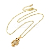 Brass Micro Pave Cubic Clear Zirconia Pendants Necklaces NJEW-K269-01A-G-2