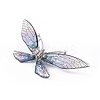 Bling Resin Butterfly Brooch Pin with Crystal Rhinestone LS-JEWB-P016-04P-03-3