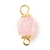 Natural Agate Connector Charms PALLOY-JF01587-01-2