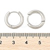 Tarnish Resistant 201 Stainless Steel Hoop Earrings X-MAK-R021-15mm-4