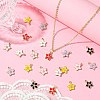 30Pcs 6 Colors Flower Alloy Enamel Pendants ENAM-CJ0006-21-6