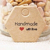 100Pcs Valentine's Day Handmade with Love Paper Gift Tags PW-WG31020-02-1