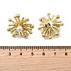 Brass Flower Stud Earrings EJEW-H171-05G-5