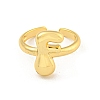 Brass Letter Open Cuff Rings for Women RJEW-G313-01F-G-2