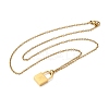 304 Stainless Steel Rolo Chain Pendant Necklaces NJEW-S444-01G-18-2