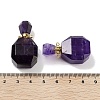 Natural Amethyst Perfume Bottle Pendants G-Q163-10G-08-3