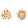 Brass Micro Pave Clear Cubic Zirconia Pendants KK-U028-03G-2