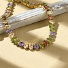 304 Stainless Steel Oval Link Chain Bracelets for Women BJEW-P348-01F-G-2