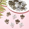 30Pcs 2 Colors Tibetan Style Alloy Pendants TIBEP-FS0001-17-8
