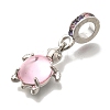Rack Plating Alloy Rhinestone European Dangle Charms FIND-H005-45P-05-2