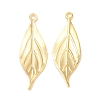 Rack Plating Brass Filigree Pendants KK-M250-10G-1