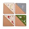 4Pcs Letter Personalized Hand Embroidered Corner Bookmarks JX587F-1