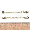 Brass Enamel ABS Imtation Pearl End with Chain KK-B129-27G-02-3