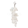 Natural Rainbow Moonstone & Opalite Chip Beaded Pendant Decorations HJEW-JM01234-04-1