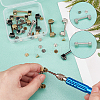 12 Sets 4 Colors Zinc Alloy Bag Connector Anchor Buckles FIND-WR0004-10-2