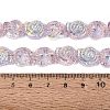 Electroplate Transparent Glass Beads Strands EGLA-Q136-02A-02-4
